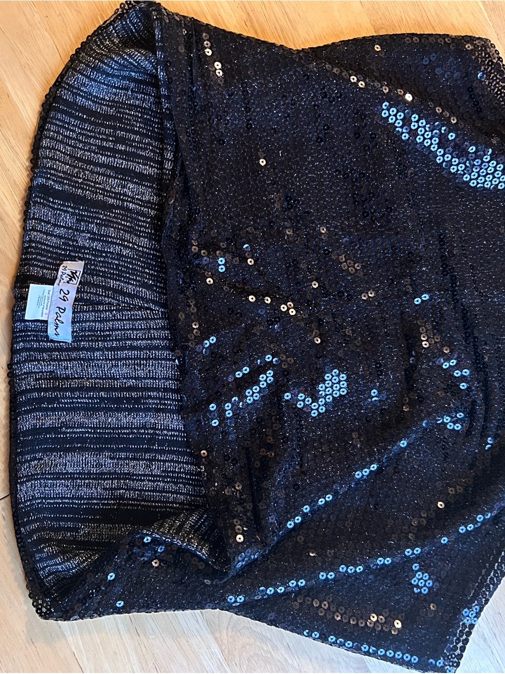 Black Sequin Infinity Scarf